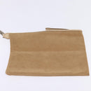 Salvatore Ferragamo Gancini Shoulder Bag Vinyl Brown Silver Auth 135345-19