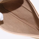 Salvatore Ferragamo Gancini Shoulder Bag Vinyl Brown Silver Auth 135345-21