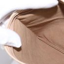 Salvatore Ferragamo Gancini Shoulder Bag Vinyl Brown Silver Auth 135345-23