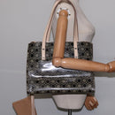 Salvatore Ferragamo Gancini Shoulder Bag Vinyl Brown Silver Auth 135345-24