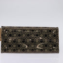 Salvatore Ferragamo Gancini Shoulder Bag Vinyl Brown Silver Auth 135345-9