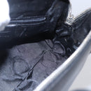 Salvatore Ferragamo Gancini Hand Bag Leather Black Silver Auth 135346-19