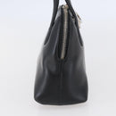 Salvatore Ferragamo Gancini Hand Bag Leather Black Silver Auth 135346-3