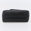 Salvatore Ferragamo Gancini Hand Bag Leather Black Silver Auth 135346-5