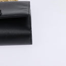 Salvatore Ferragamo Chain Shoulder Bag Leather Black Gold Auth 135347-11