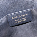 Salvatore Ferragamo Chain Shoulder Bag Leather Black Gold Auth 135347-16