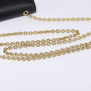 Salvatore Ferragamo Chain Shoulder Bag Leather Black Gold Auth 135347-7