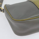 Salvatore Ferragamo Vala Shoulder Bag Leather Gray Gold Auth 135353-16