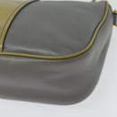 Salvatore Ferragamo Vala Shoulder Bag Leather Gray Gold Auth 135353-9