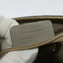 Salvatore Ferragamo Vala Shoulder Bag Leather Gray Gold Auth 135353-12