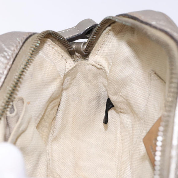 GUCCI Micro GG Canvas Guccissima Shoulder Bag Leather Silver 309538 Auth 135358