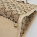 GUCCI GG Canvas Shoulder Bag Beige Gold 110292 Auth 135360-15