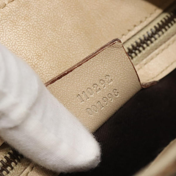 GUCCI GG Canvas Shoulder Bag Beige Gold 110292 Auth 135360