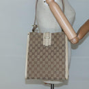 GUCCI GG Canvas Shoulder Bag Beige Gold 110292 Auth 135360-20
