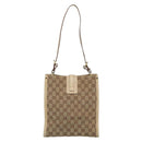 GUCCI GG Canvas Shoulder Bag Beige Gold 110292 Auth 135360-2