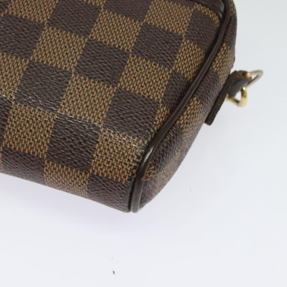 LOUIS VUITTON Damier Ebene Pochette Ipanema Shoulder Bag N51296 LV Auth 135361