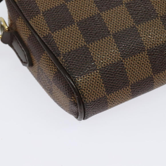LOUIS VUITTON Damier Ebene Pochette Ipanema Shoulder Bag N51296 LV Auth 135361