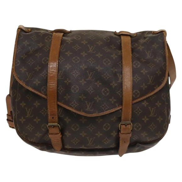 LOUIS VUITTON Monogram Saumur 43 Shoulder Bag M42252 LV Auth 135367