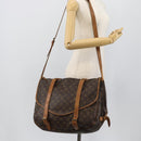 LOUIS VUITTON Monogram Saumur 43 Shoulder Bag M42252 LV Auth 135367-32