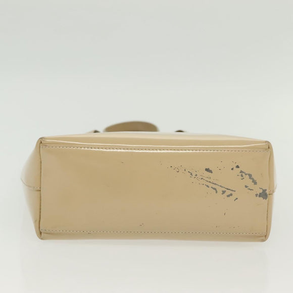GUCCI Hand Bag Patent leather Beige 000 2058 0558 0 Auth 135372