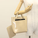 GUCCI Hand Bag Patent leather Beige 000 2058 0558 0 Auth 135372-25