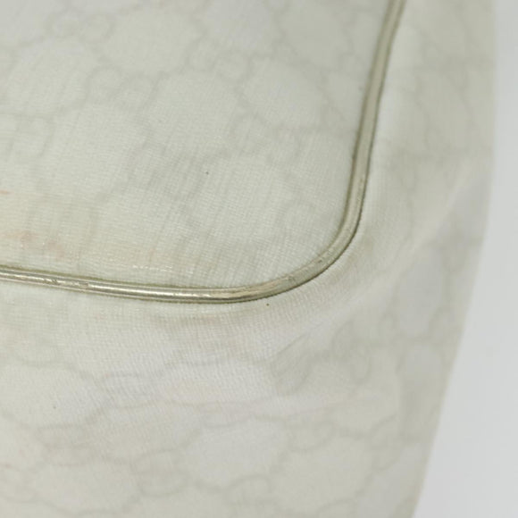 GUCCI GG Supreme Hand Bag PVC White Gold 189898 Auth 135379