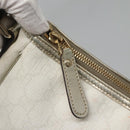 GUCCI GG Supreme Hand Bag PVC White Gold 189898 Auth 135379-15