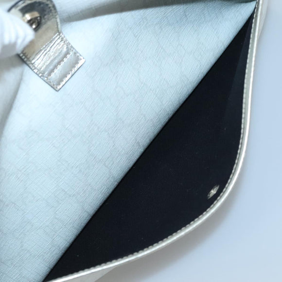 GUCCI GG Supreme Hand Bag PVC White Gold 189898 Auth 135379