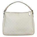GUCCI GG Supreme Hand Bag PVC White Gold 189898 Auth 135379-2