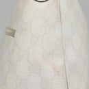 GUCCI GG Supreme Hand Bag PVC White Gold 189898 Auth 135379-5