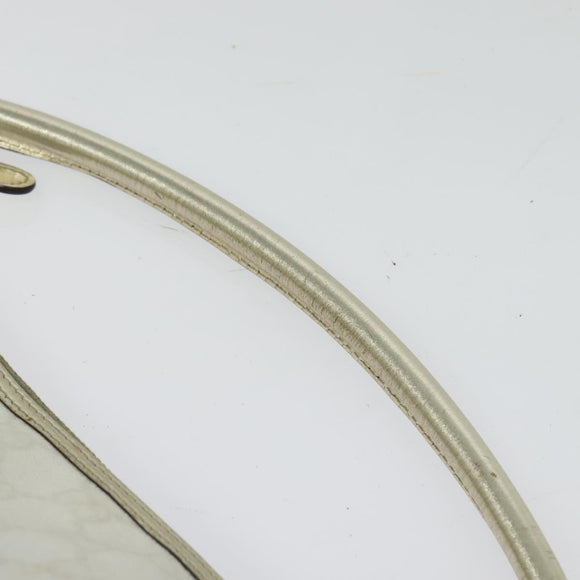 GUCCI GG Supreme Hand Bag PVC White Gold 189898 Auth 135379
