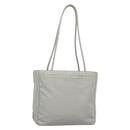 PRADA Tote Bag Nylon Gray Silver Auth 135382-1