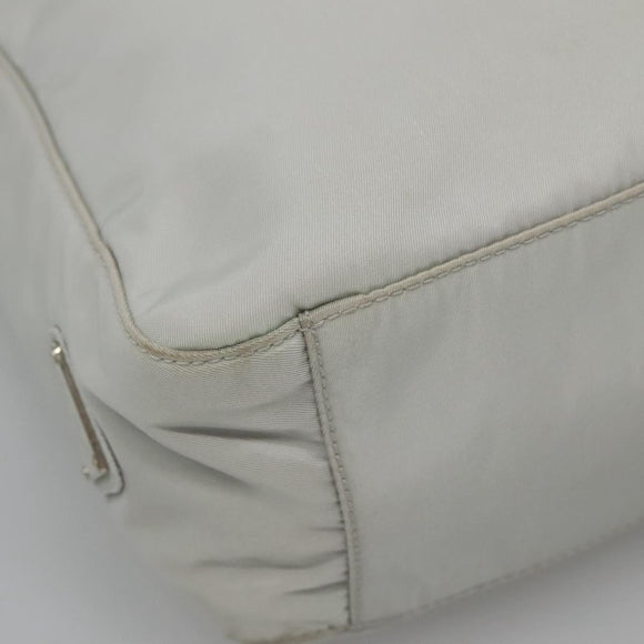 PRADA Tote Bag Nylon Gray Silver Auth 135382