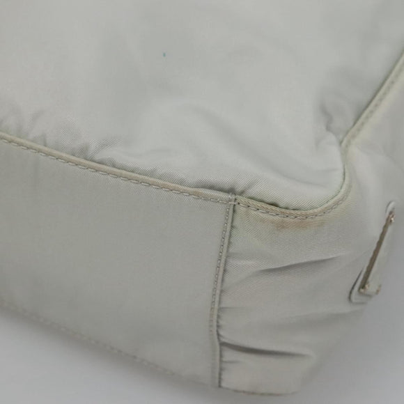 PRADA Tote Bag Nylon Gray Silver Auth 135382