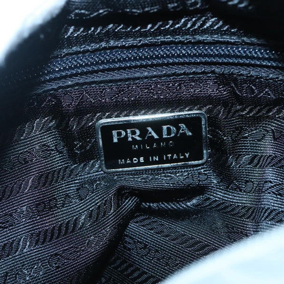 PRADA Tote Bag Nylon Gray Silver Auth 135382