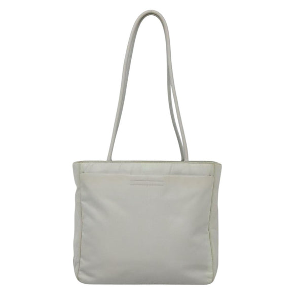PRADA Tote Bag Nylon Gray Silver Auth 135382