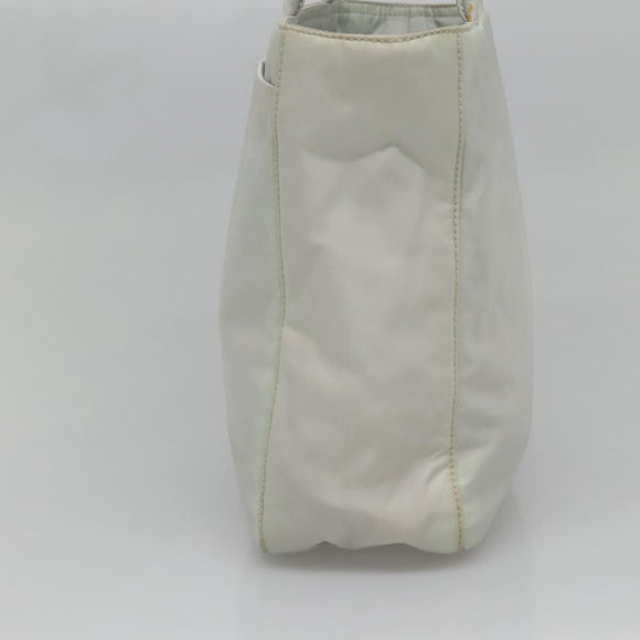 PRADA Tote Bag Nylon Gray Silver Auth 135382