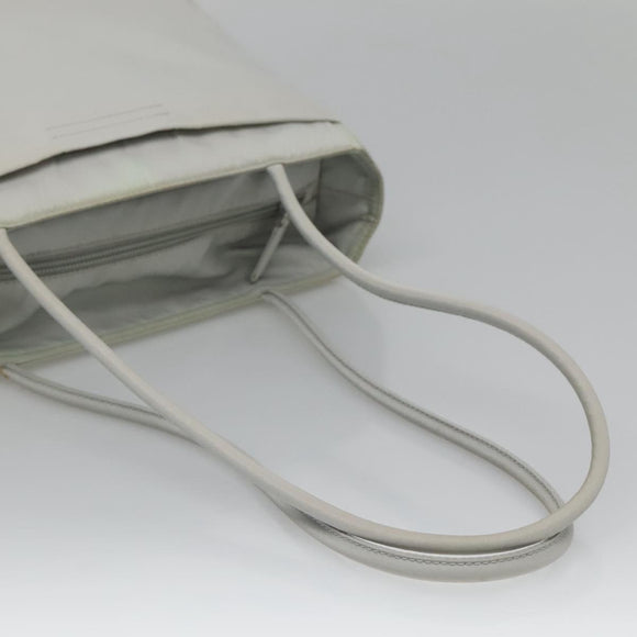 PRADA Tote Bag Nylon Gray Silver Auth 135382
