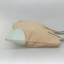 PRADA Tote Bag Canvas Beige Silver Auth 135383-5