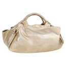 LOEWE Nappa Aire Anagram Hand Bag Leather Gold Auth 135386-1