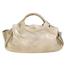 LOEWE Nappa Aire Anagram Hand Bag Leather Gold Auth 135386-13