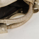 LOEWE Nappa Aire Anagram Hand Bag Leather Gold Auth 135386-7