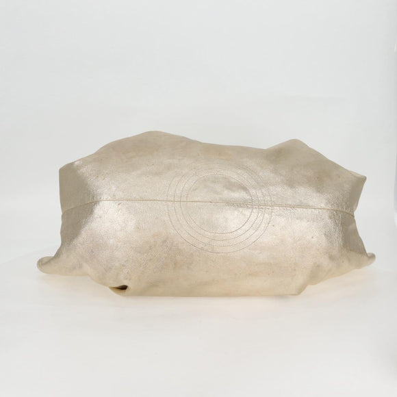 LOEWE Nappa Aire Anagram Hand Bag Leather Gold Auth 135386