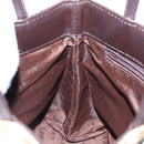 BURBERRY Nova Check Hand Bag PVC Beige Silver Auth 135389-19