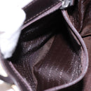 BURBERRY Nova Check Hand Bag PVC Beige Silver Auth 135389-12