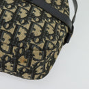 Christian Dior Trotter Canvas Shoulder Bag Navy Gold Auth 135390-15