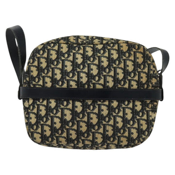 Christian Dior Trotter Canvas Shoulder Bag Navy Gold Auth 135390 - 0