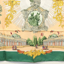 HERMES Carre 90 Scarf ""SANSSOUCY"" Silk Green Auth 135393-9