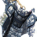 Christian Dior Trotter Canvas Book Tote Mini Bag 2way Navy Gold Auth 135401A-22