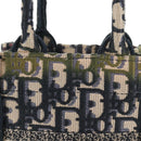 Christian Dior Trotter Canvas Book Tote Mini Bag 2way Navy Gold Auth 135401A-5